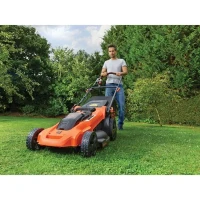 Tondeuse sans fil + 2 batterie 2Ah + chargeur - BLACK&DECKER - CLMA4820L2-QW - 36V - 48cm - Mulching, éjection latérale ou bac 50L(m-3)
