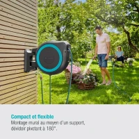 Dévidoir automatique mural RollUp XL GARDENA - Longueur 35m - Ø13mm - Kit complet - Garantie 5 ans(m-3)