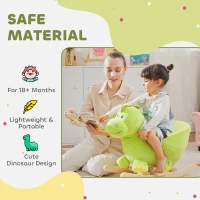 HOMCOM Kids Rocking Horse, Plush Ride-On Dinosaur Seat, with Seat Safety Belt, 32 Songs, Ride-On Horse(m-6)