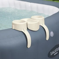 Porte-Boisson pour Lay-Z-Spa - BESTWAY - Compatible tous Lay-Z-Spa sauf Vancouver et Helsinki - Gris(m-3)