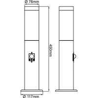 Potelet extérieur avec détecteur de mouvement DODY E27 - BRILLIANT - Noir - Certification IP44(m-5)