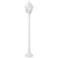 Lampadaire extérieur - BRILLIANT - NISSIE - Blanc - Métal/Verre - 1xE27 60W - IP44(m-3)