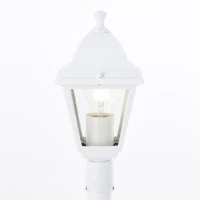 Lampadaire extérieur - BRILLIANT - NISSIE - Blanc - Métal/Verre - 1xE27 60W - IP44(m-5)