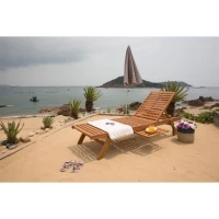 Bain de soleil jardin en eucalyptus FSC - 1 personne - RAUHA - Marron(m-2)