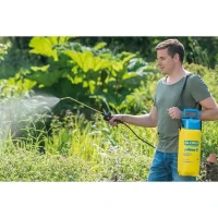 Pulvérisateur a pression - GLORIA - Prima 5 - 5L - Jaune et bleu - Avec lance et buse en laiton(m-2)