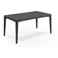 Table de jardin - rectangulaire - gris graphite - en résine - 6 personnes - Girona - Allibert by KETER(m-1)