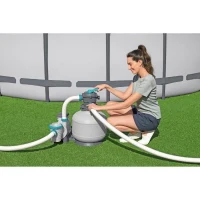 Filtre a sable / pompe de filtration pour piscine jusqu'a 66 m3 - Bestway -11 355 L/h - Avec préfiltre(m-4)