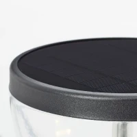 Borne extérieure - BRILLIANT - TULIP - LED et solaire - Détecteur de mouvement - Acier inoxydable et plastique - 4 W - Noir(m-3)