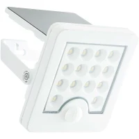 Applique extérieure - BRILLIANT - LUTON - LED et solaire - Détecteur de mouvement - Plastique et métal - 4 W - Blanc(m-5)