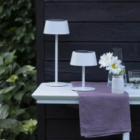 Lampe de table d'extérieur - BRILLIANT - PICCO - LED et solaire - Métal et plastique - 5 W - Blanc(m-3)