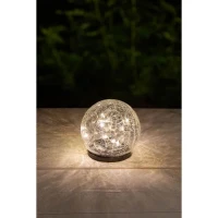 Sphere solaire GALIX - Effet verre brisé - Ø 10 cm - 15 LED blanches(m-1)
