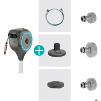 Dévidoir automatique pour terrasse - GARDENA - RollUp S - Bleu - Longueur 15 m - Tuyau 13 mm(m-6)