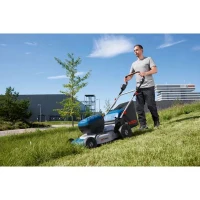 Bosch Professional 18V Tondeuse a gazon sans-fil GRA 18V2-46 (46 cm de coupe, bac ramassage 60 l, mulching) sans batterie(m-6)