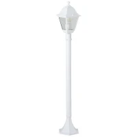 Lampadaire extérieur - BRILLIANT - NISSIE - Blanc - Métal/Verre - 1xE27 60W - IP44(m-2)