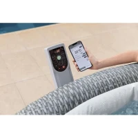 Spa gonflable BESTWAY - Lay-Z-Spa Bali - 140 airjets - 196 x 71 cm - 4 a 6 places - Rond (couverture, cartouche, diffuseur)(m-4)