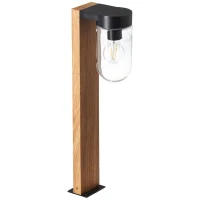 Borne extérieure CABAR - BRILLIANT - bois foncé/noir - métal/verre E27 1x40W(m-4)