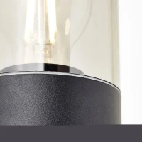 Applique extérieure SERGIORO - BRILLIANT - 2L avec détecteur - noir depoli - aluminium/plastique - IP44(m-4)