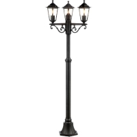 Lampadaire extérieur 3L CARLEEN - BRILLIANT - noir - métal/verre - 200x61cm - IP44
