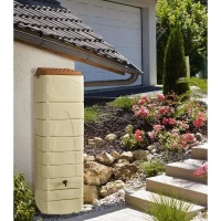 Récupérateur d'eau mural - BELLI - 650 L - Beige(m-2)