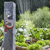 GARDENA Programmateur d'arrosage Easy – Bouton rotatif – Pile 9V non fournie – Pression max 12 bar – Résistant a l'eau – (1887-20)(m-4)