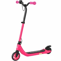 HOMCOM Kids Electric Scooter, Electric Scooters for Kids Ages 6+, 8 KM/H & 6 KM Lightweight E-Scooter, Adjustable Height, Rear Brake - Pink(m-1)