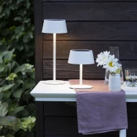 Lampe de table d'extérieur - BRILLIANT - PICCO - LED et solaire - Métal et plastique - 5 W - Blanc(m-2)