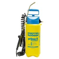 Pulvérisateur a pression GLORIA Prima 5 Comfort - 5L, lance et buse laiton, tuyau a spirales 2,50m(m-3)