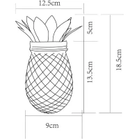Lampe solaire Ananas - GALIX - Métal/Verre - 5 LED - 8h d'éclairage(m-3)