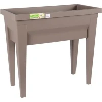 EDA Espace potager avec table CITY VEG&TABLE - 57 L - 76 x 38,5 x H 68 cm - Taupe(m-1)