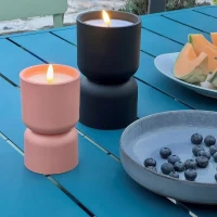 Lampe de table d'extérieur - BRILLIANT - LOVERE - Forme bougie - Plastique - 3 W - Terre cuite(m-5)