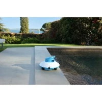 Robot de piscine - Bestway - Frisbee - Autonome - nettoyage fond plat - 5x3m max - Bleu(m-4)