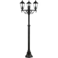 Lampadaire extérieur 3L CARLEEN - BRILLIANT - noir - métal/verre - 200x61cm - IP44(m-2)