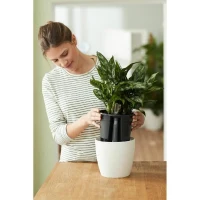 ELHO Pot a fleurs Self-watering Insert - Ø 33 x H 31 cm - Intérieur, accessoires - 100% recyclé - Noir(m-6)