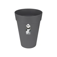 ELHO Pot de fleurs Loft Urban rond Haut - Ø 42 x H 56 cm - Extérieur - 100% recyclé - Noir(m-2)