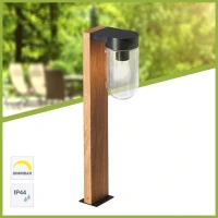 Borne extérieure CABAR - BRILLIANT - bois foncé/noir - métal/verre E27 1x40W(m-3)