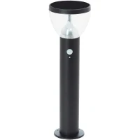 Borne extérieure - BRILLIANT - TULIP - LED et solaire - Détecteur de mouvement - Acier inoxydable et plastique - 4 W - Noir(m-1)