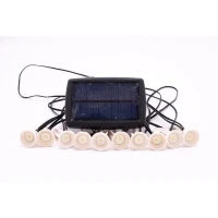 Guirlande solaire a planter 10 LED blanches - GALIX - 5m - 0,5W - 100 Lumens - 8h d'éclairage(m-4)