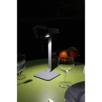 Lampe de table solaire - Easy - Gris - Aluminium - LED - 30 lumens(m-4)