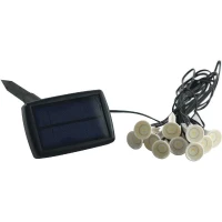Guirlande solaire a planter 10 LED blanches - GALIX - 5m - 0,5W - 100 Lumens - 8h d'éclairage(m-2)