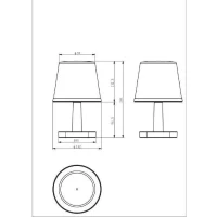 Lampe de table solaire GALIX G4410 - 25 Lumens - H20 cm(m-3)
