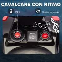 AIYAPLAY Quad Elettrico per Bambini ATV con Batteria Ricaricabile 6V, Fari LED e Musica, Età 3-8 Anni, Rosso(m-6)