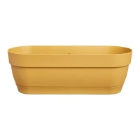 ELHO Balconniere ovale Vibia Campana - Plastique - Réservoir - 50 x 18,2 H 17 cm - Jaune Miel(m-1)