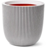 CAPI EUROPE Pot de fleurs GROOVE NL - 43x41 cm - Ivoire - Résistant aux intempéries(m-1)