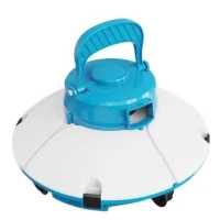 Robot de piscine - Bestway - Frisbee - Autonome - nettoyage fond plat - 5x3m max - Bleu(m-1)