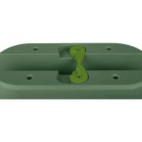 EDA Jardiniere Cavaliere OSAKA 19,5 L - 56 x 30,1 x H.20,6 cm - Vert laurier - Systeme de Fixation - Pour Balcons et Rambardes(m-3)