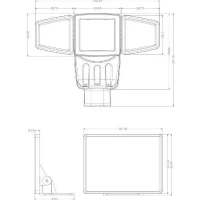 Projecteur Solaire 3 Tetes GALIX G4442 - 1500 Lumens - 182 LED SMD - Mode AUTO ou Marche Forcée(m-3)