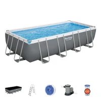Piscine Hors-sol Tubulaire Bestway Power Steel 549x274x122 cm Épurateur a Cartouche de 5 678 L/H Bâche et Échelle(m-1)