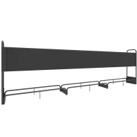 Outsunny Outdoor Log Rack, Firewood Shelter with Waterproof 600D Oxford Cover, 300 kg Capacity 389 x 38 x 118 cm Black(m-1)