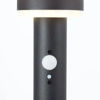 Potelet extérieur - BRILLIANT - GARVINA - LED et solaire - Détecteur de mouvement - Acier inoxydable et plastique - 4 W - Noir(m-3)