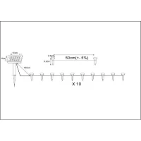 Guirlande solaire a planter 10 LED blanches - GALIX - 5m - 0,5W - 100 Lumens - 8h d'éclairage(m-5)